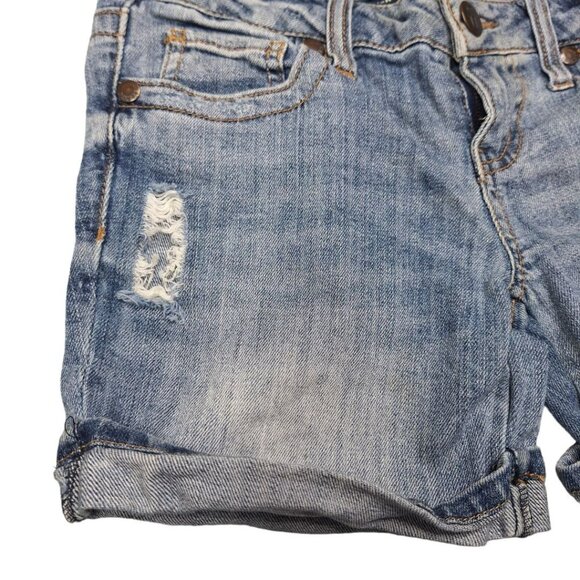 Decree Shorts Denim Jeans Juniors Size 3 Little Blue Distressed - Picture 2 of 7